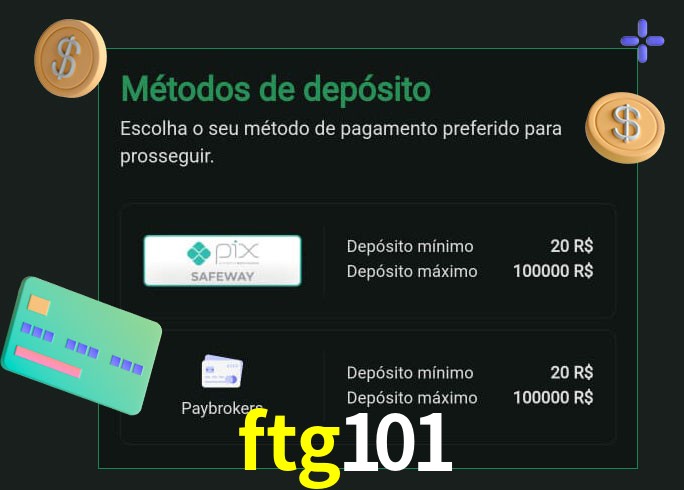 O cassino ftg101 oferece uma grande variedade de métodos de pagamento